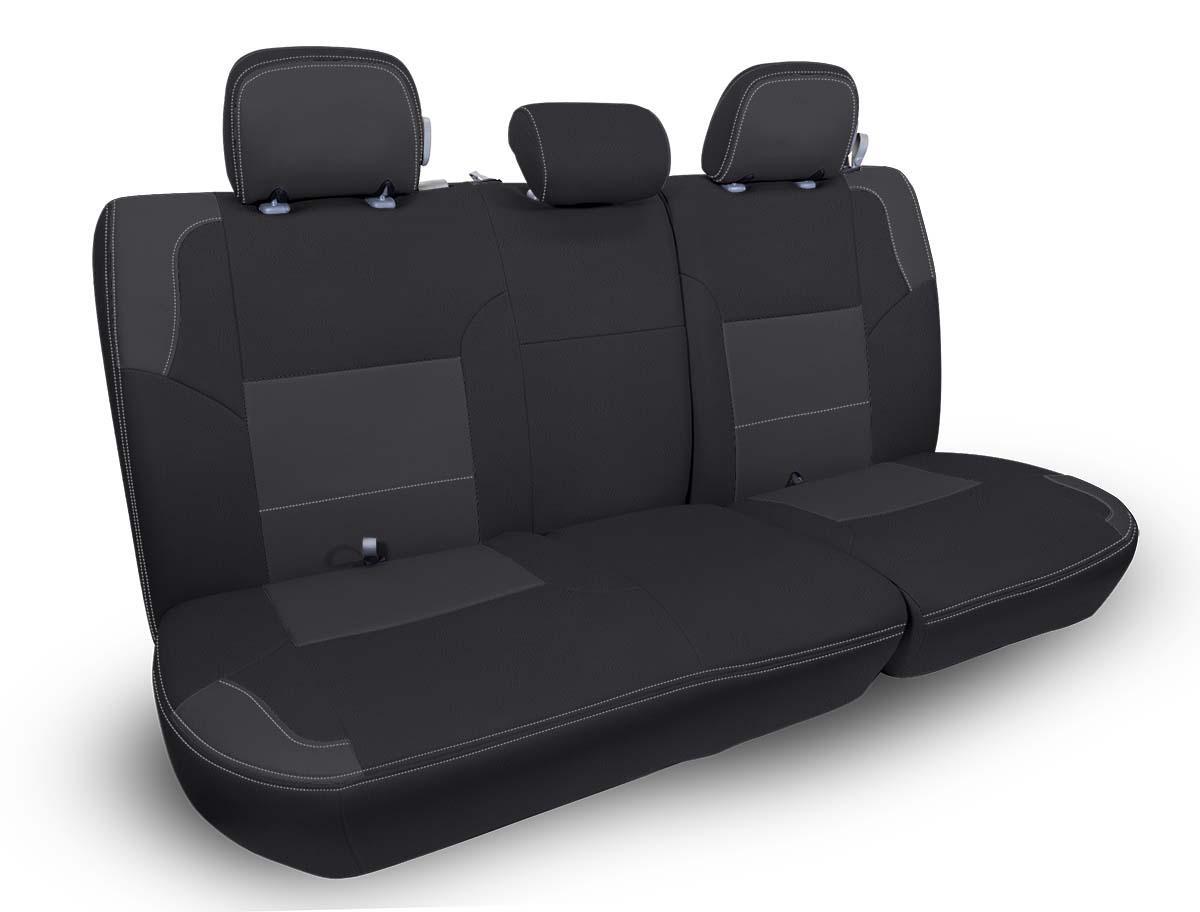 PRP Seats Rear Bench Cover for 12-15 Toyota Tacoma Double Cab Black and Gray - B052-03