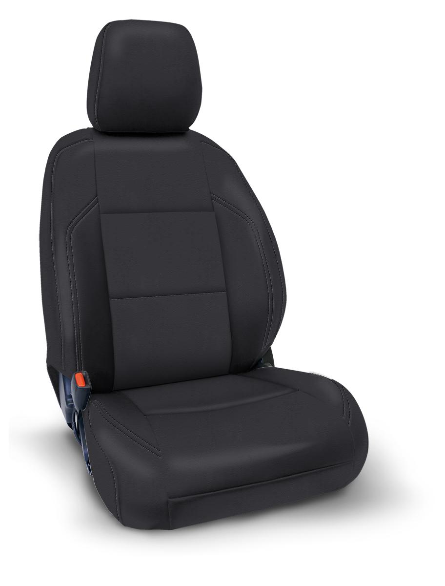 PRP Seats Front Seat Covers for 2016-2023 Toyota Tacoma with Manual Seat Adjusters Pair All Black - B053-02
