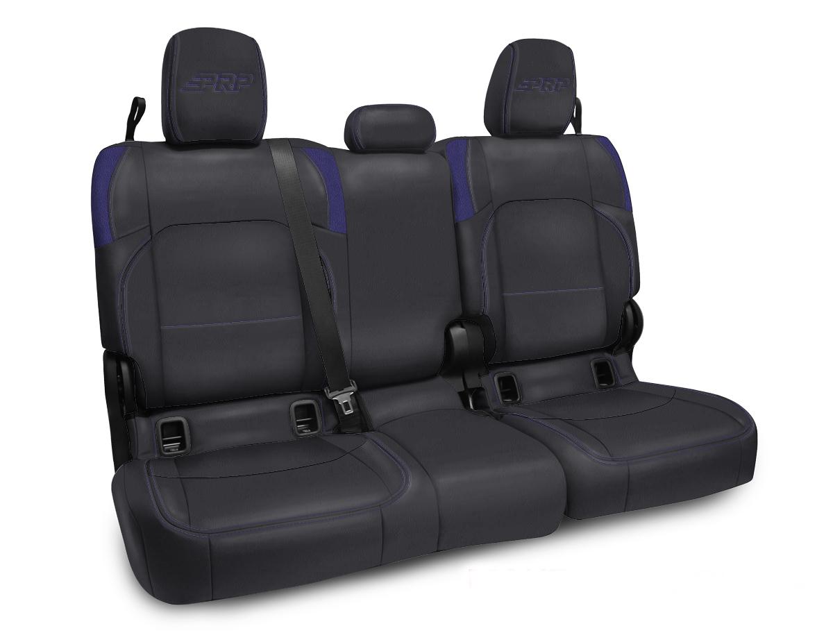 PRP Seats Rear Bench Cover for Jeep Gladiator JT With Armrest Black and Purple - B056-08