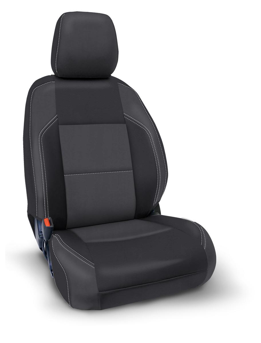 PRP Seats Front Seat Covers for 2016-2023 Toyota Tacoma with Electric Seat Adjusters Pair Black and Gray - B057-03