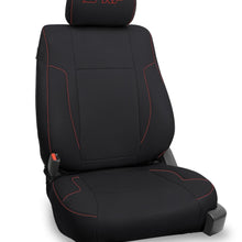 PRP Seats Front Seat Covers for 2012-14 Ford Raptor Pair Black with Red Stitch - B068-01