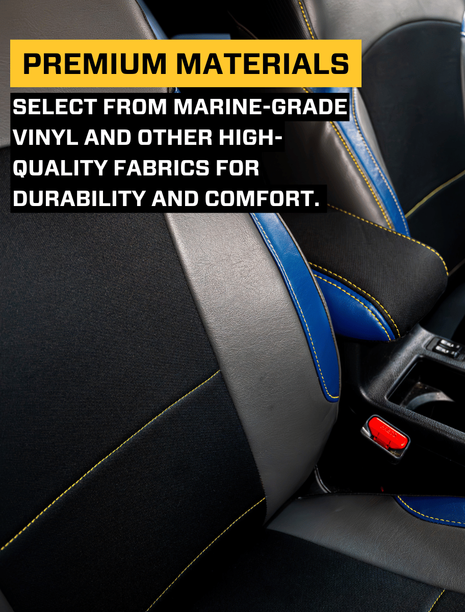 PRP Seats Front Seat Covers for 2013-2017 Subaru Crosstrek Pair Black with Red Stitch - B080-01