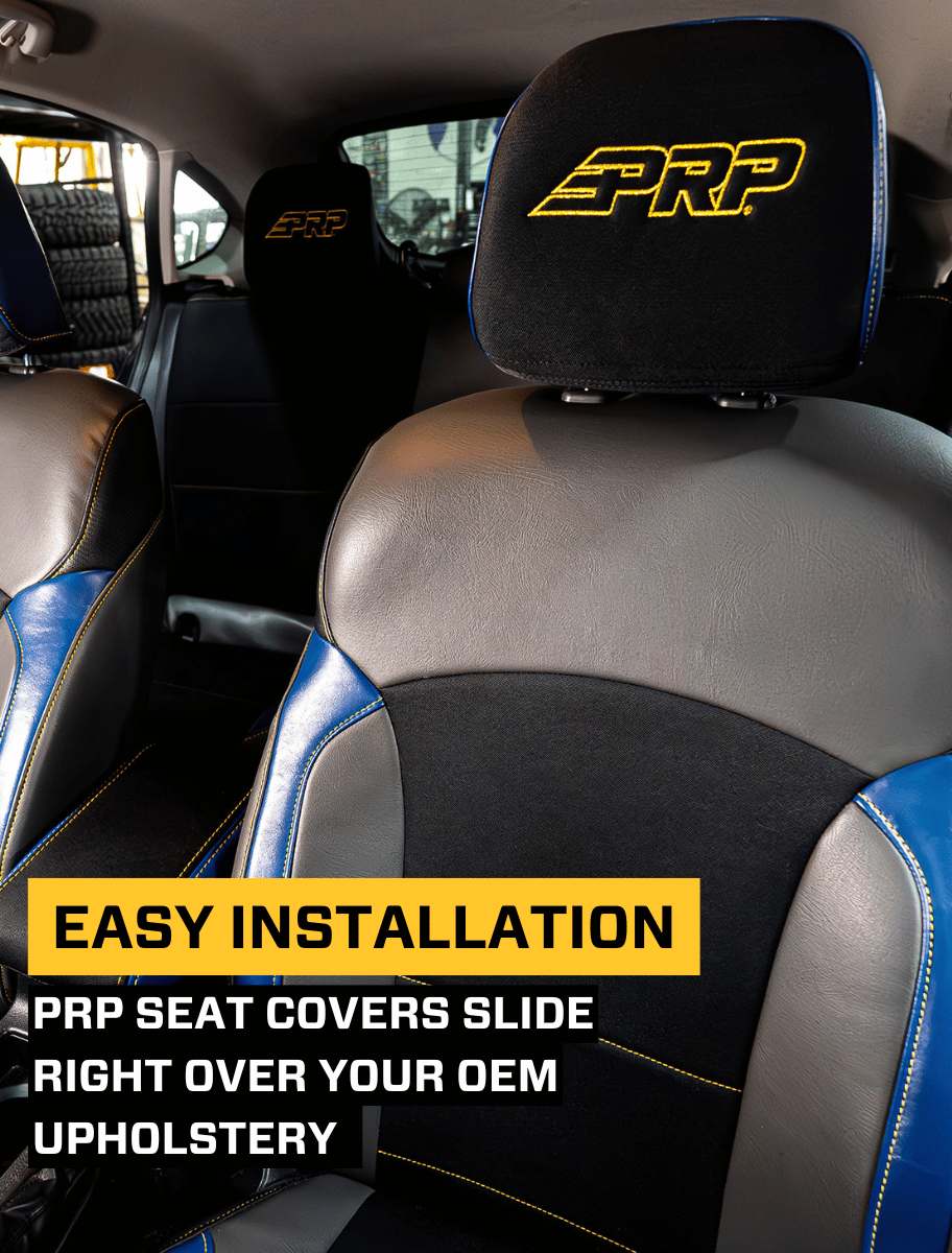 PRP Seats Front Seat Covers for 2013-2017 Subaru Crosstrek Pair Black with Red Stitch - B080-01