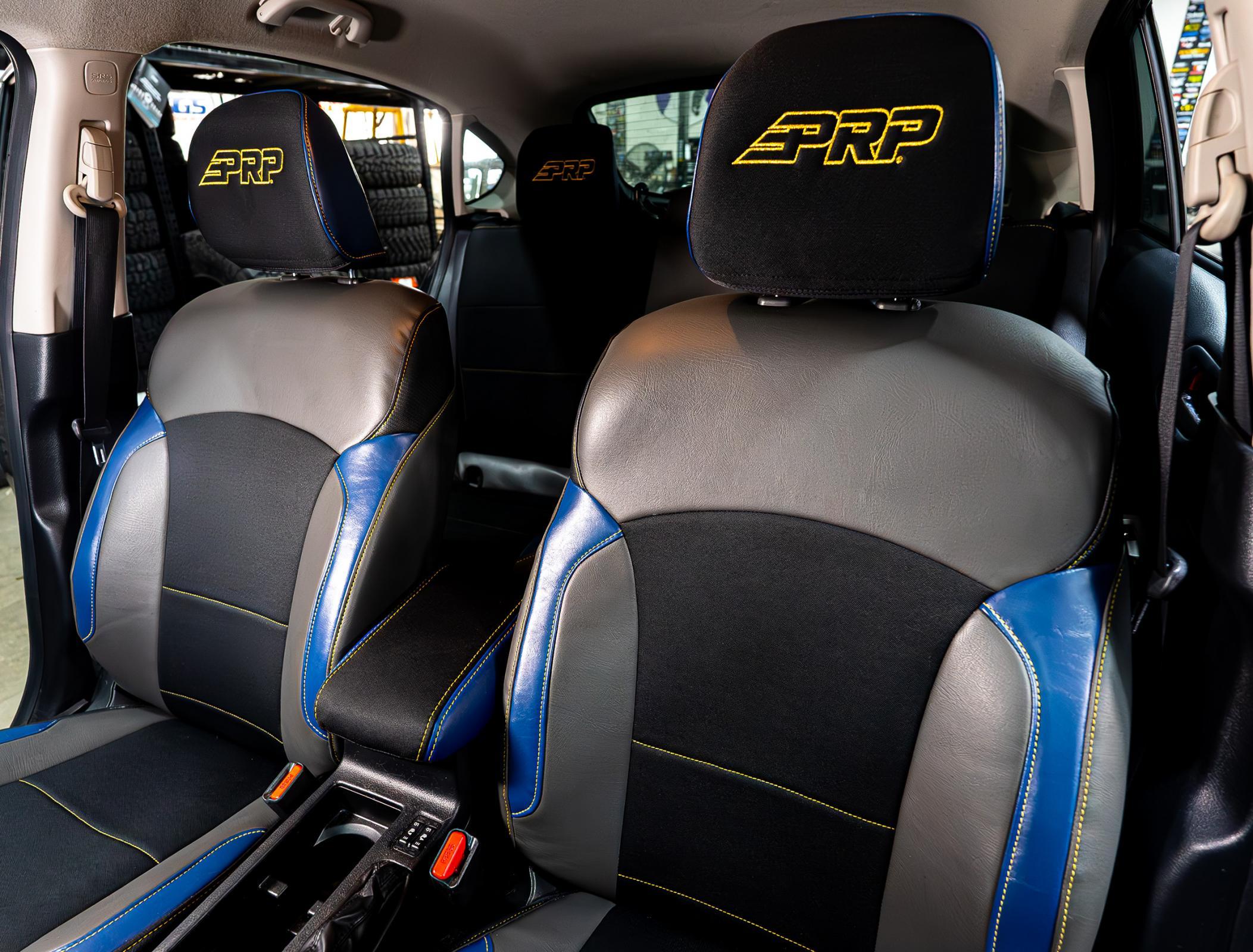 PRP Seats Front Seat Covers for 2013-2017 Subaru Crosstrek Pair Black with Red Stitch - B080-01