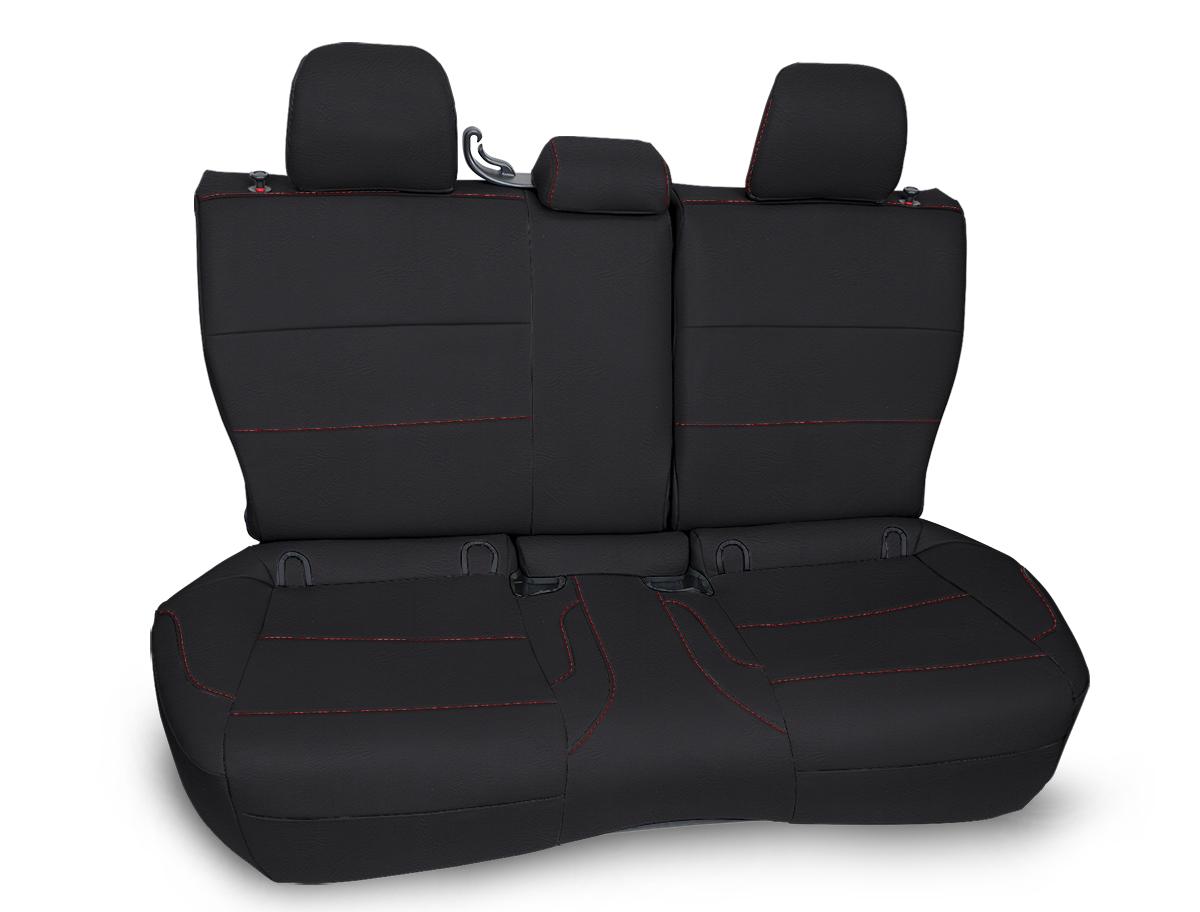 PRP Seats Rear Bench Seat Cover for 2013-2017 Subaru Crosstrek Black with Red Stitch - B081-01