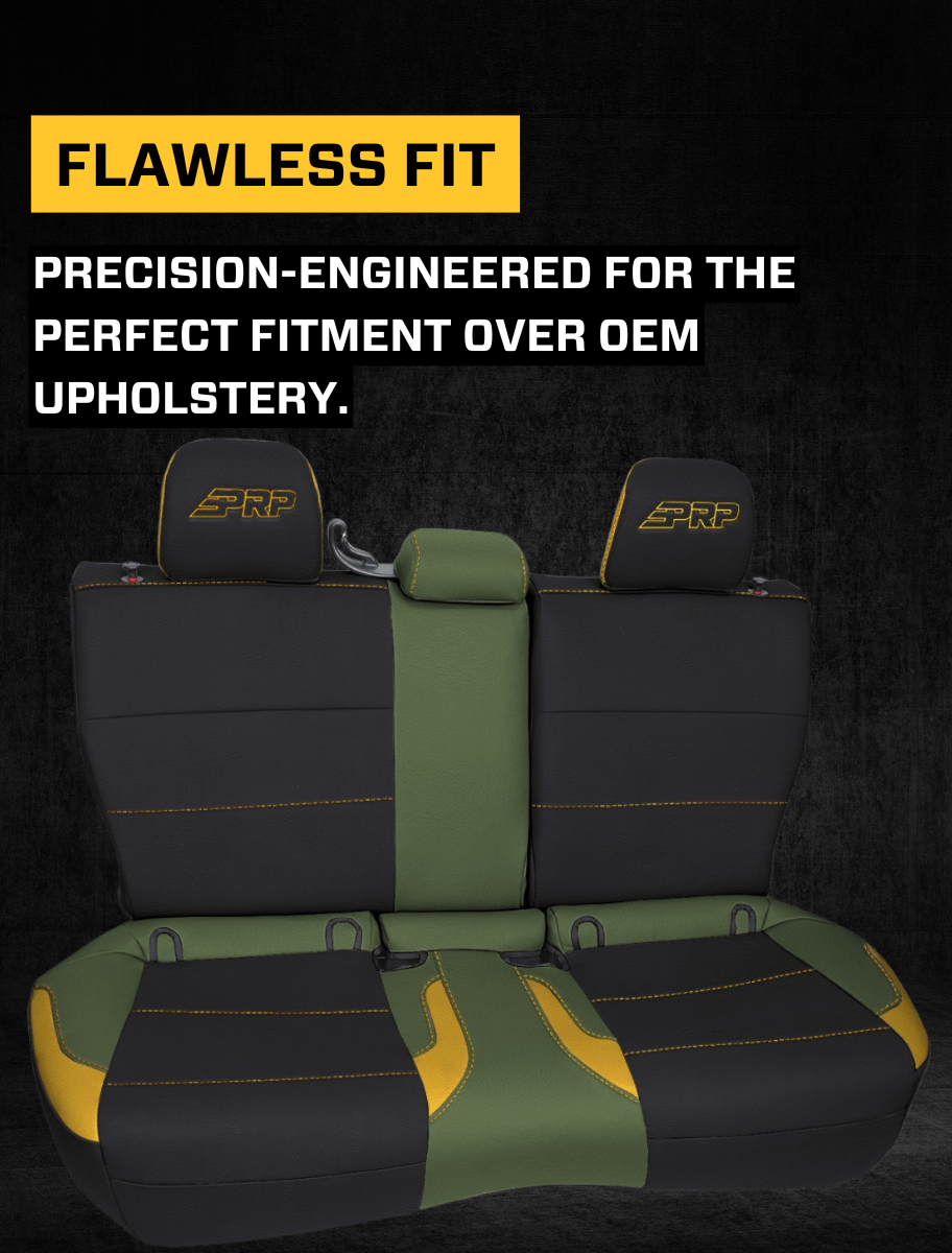 PRP Seats Rear Bench Seat Cover for 2013-2017 Subaru Crosstrek Black with Red Stitch - B081-01
