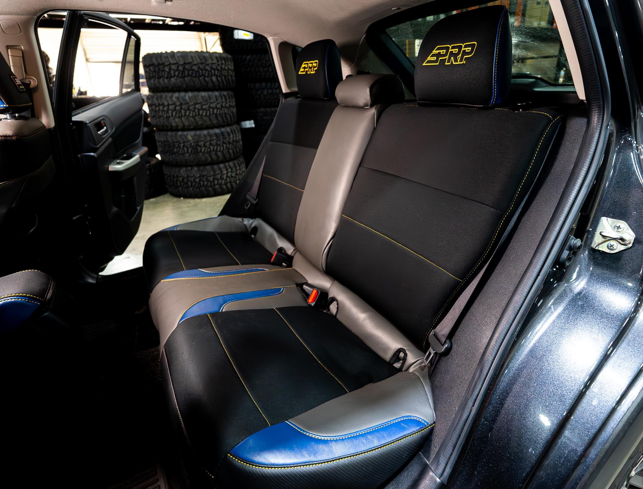 PRP Seats Rear Bench Seat Cover for 2013-2017 Subaru Crosstrek Black with Red Stitch - B081-01