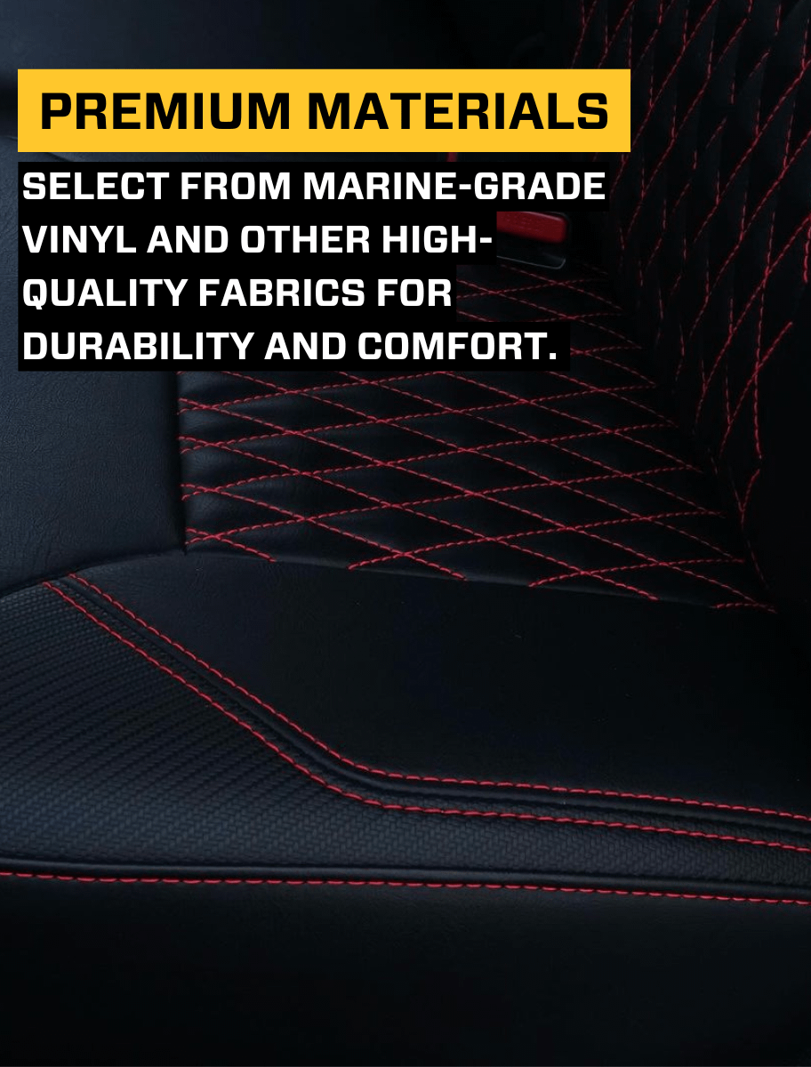 PRP Seats Rear Bench Seat Cover for 2013-2017 Subaru Crosstrek Black with Red Stitch - B081-01