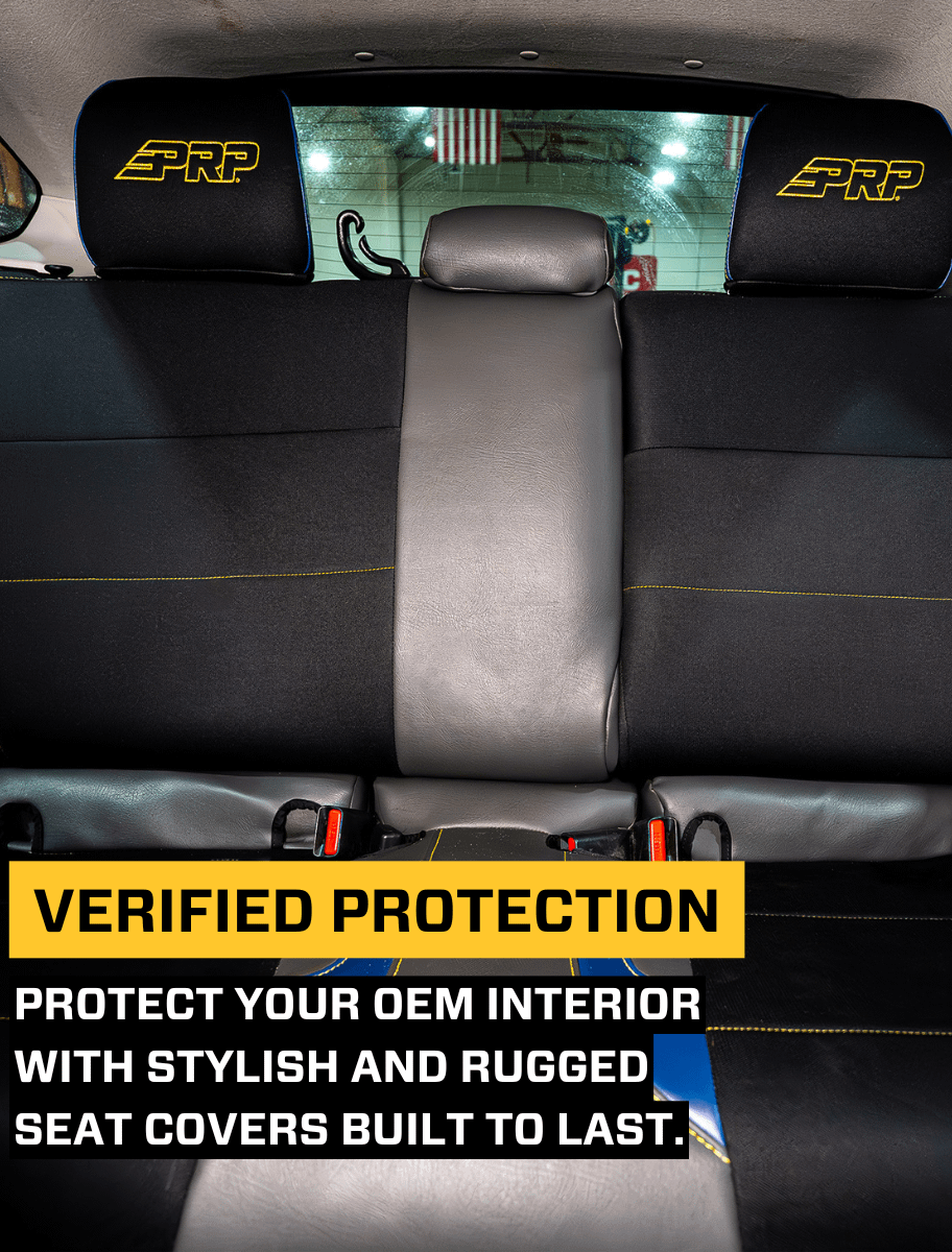 PRP Seats Rear Bench Seat Cover for 2013-2017 Subaru Crosstrek Black with Red Stitch - B081-01