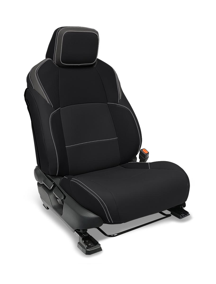 PRP Seats Front Seat Covers for 2024 Toyota Tacoma Pair Black and Gray - B088-03
