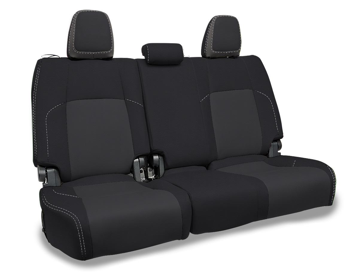PRP Seats Rear Bench Covers for 2024 Toyota Tacoma Black and Gray - B089-03