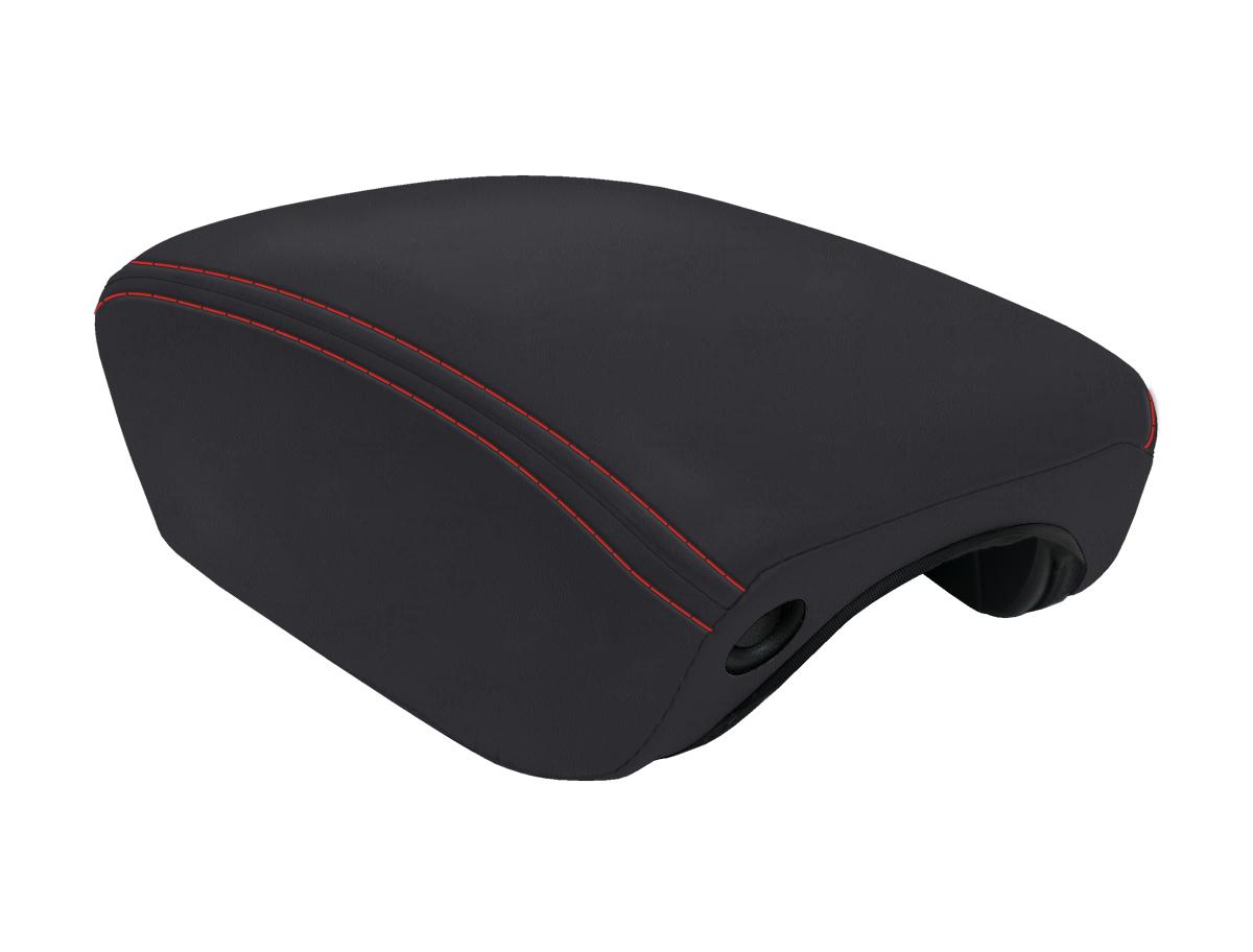 PRP Seats Center Console Cover for 2018+ Jeep Wrangler JL and Jeep Gladiator JT Black with Red Stitching - B103-01