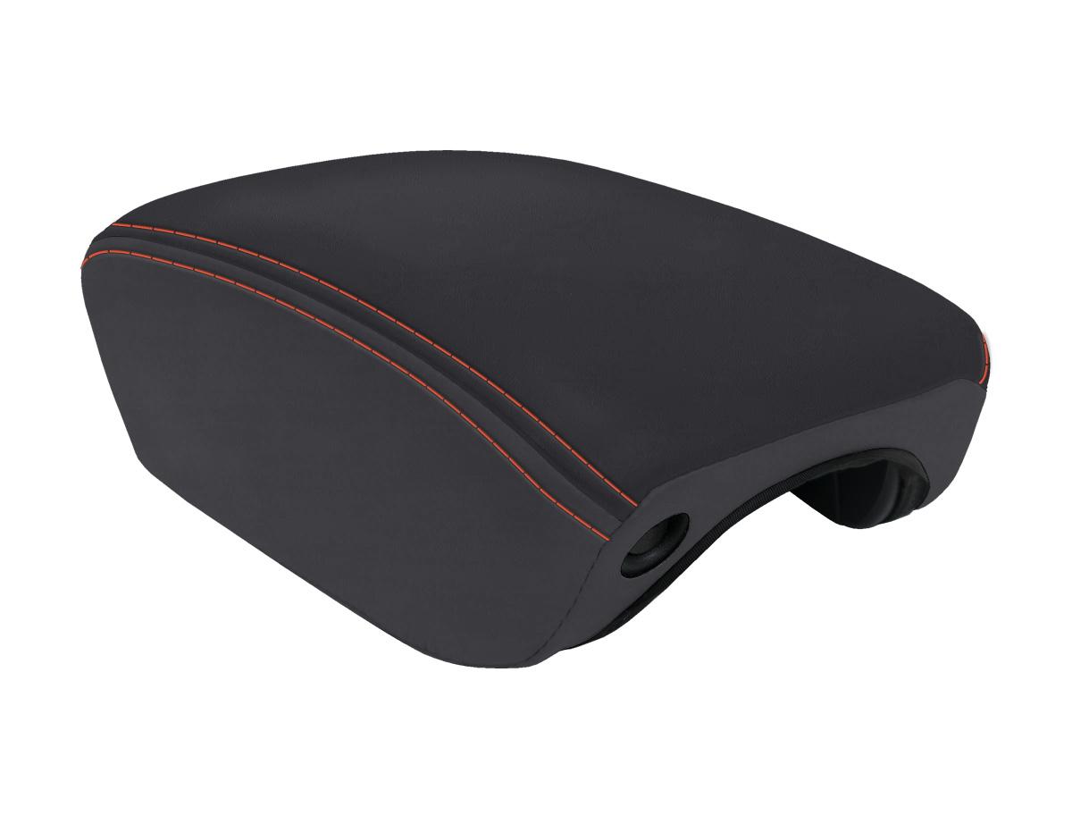PRP Seats Center Console Cover for 2018+ Jeep Wrangler JL and Jeep Gladiator JT Black and Orange - B103-07