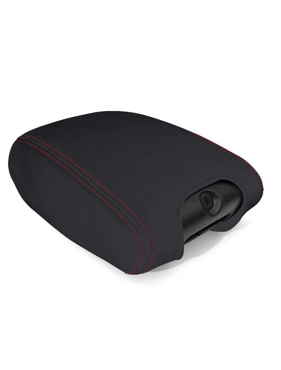 PRP Seats Center Console Cover for '11'18 Jeep Wrangler JK/JKU Black with Red Stitching - B104-01