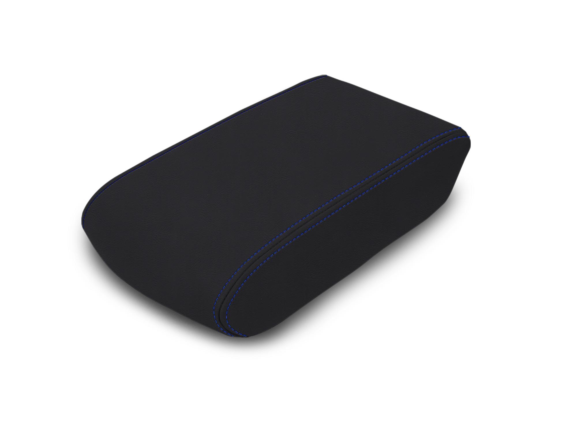 PRP Seats Center Console Cover for 2011-2024 Toyota 4Runner Black and Navy Blue - B106-06