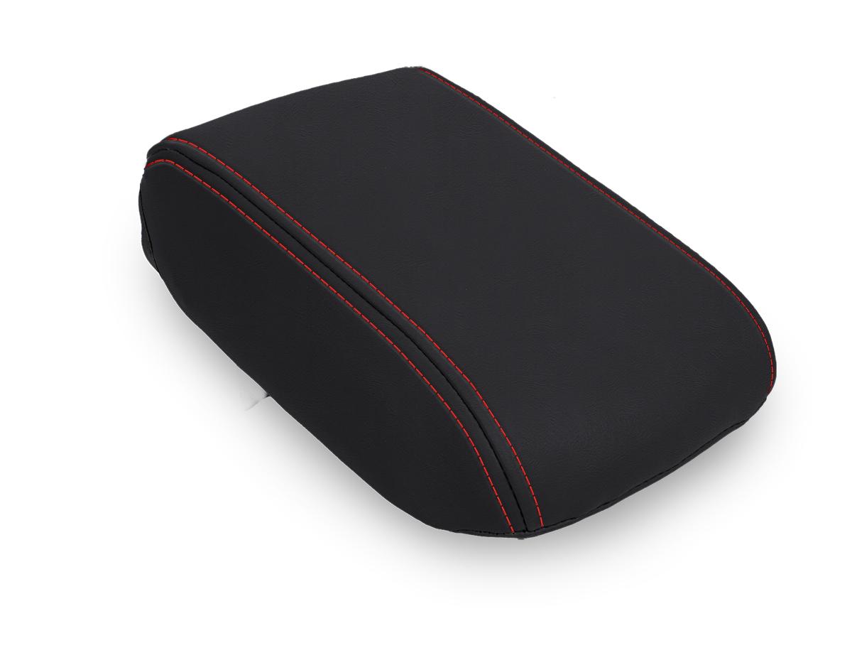 PRP Seats Center Console Cover for 2013-2017 Subaru Crosstrek Black with Red Stitch - B110-01