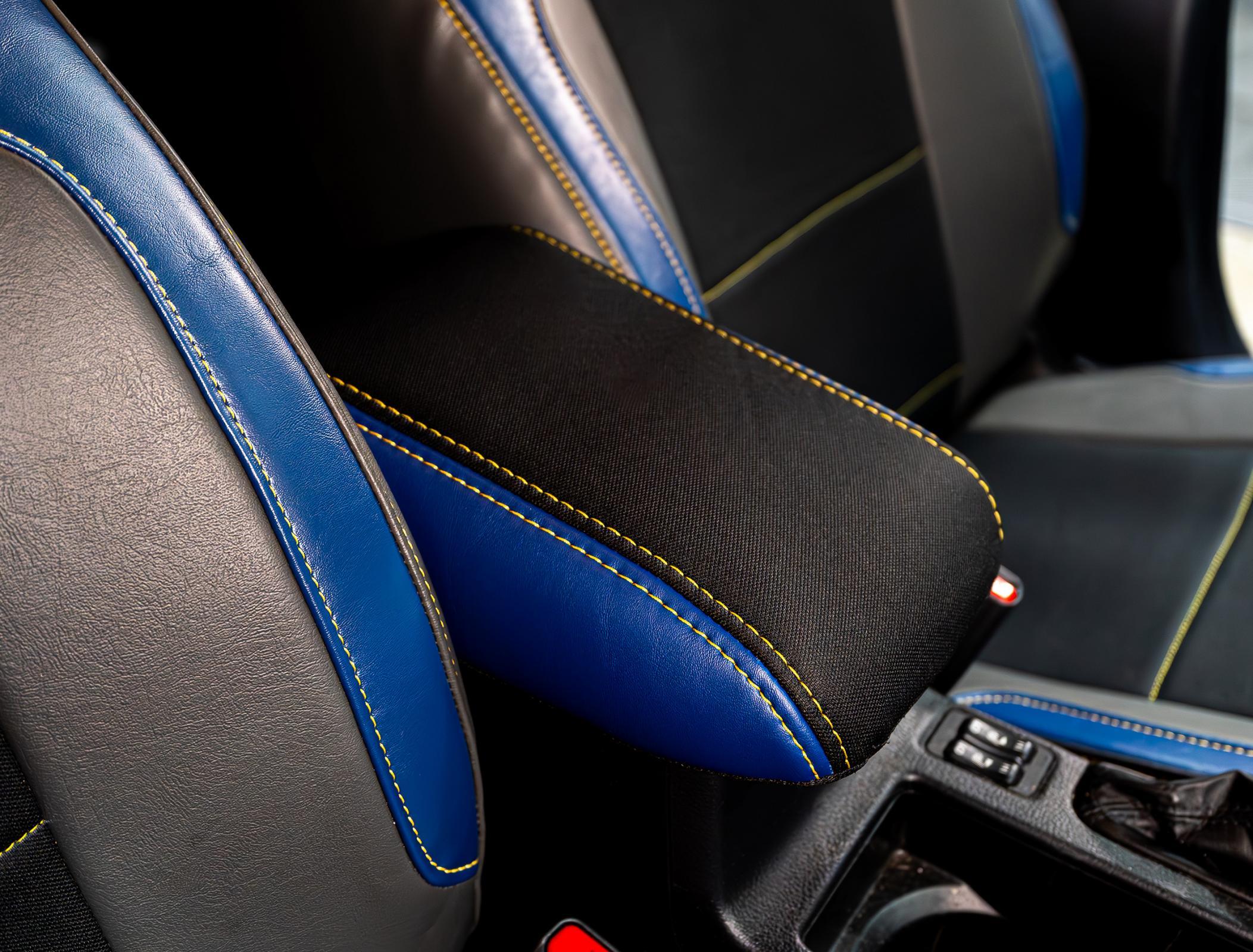 PRP Seats Center Console Cover for 2013-2017 Subaru Crosstrek Black with Red Stitch - B110-01