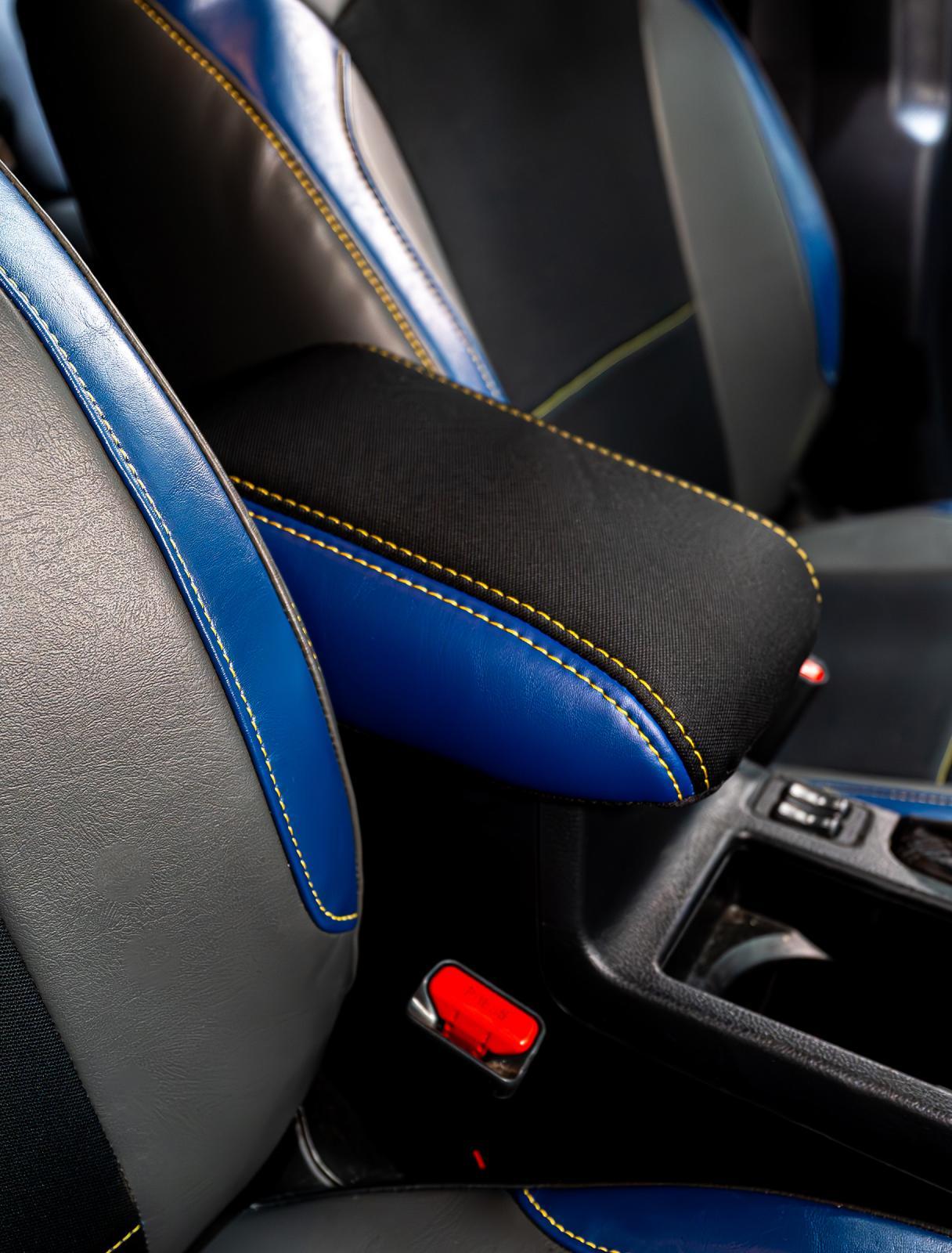 PRP Seats Center Console Cover for 2013-2017 Subaru Crosstrek Black with Red Stitch - B110-01