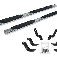 Go Rhino 4" 1000 Series Side Steps with Mounting Brackets Kit - Textured Black Finish (2002-2009 Ram 1500, Ram 2500, Ram 3500) - 104409787PS
