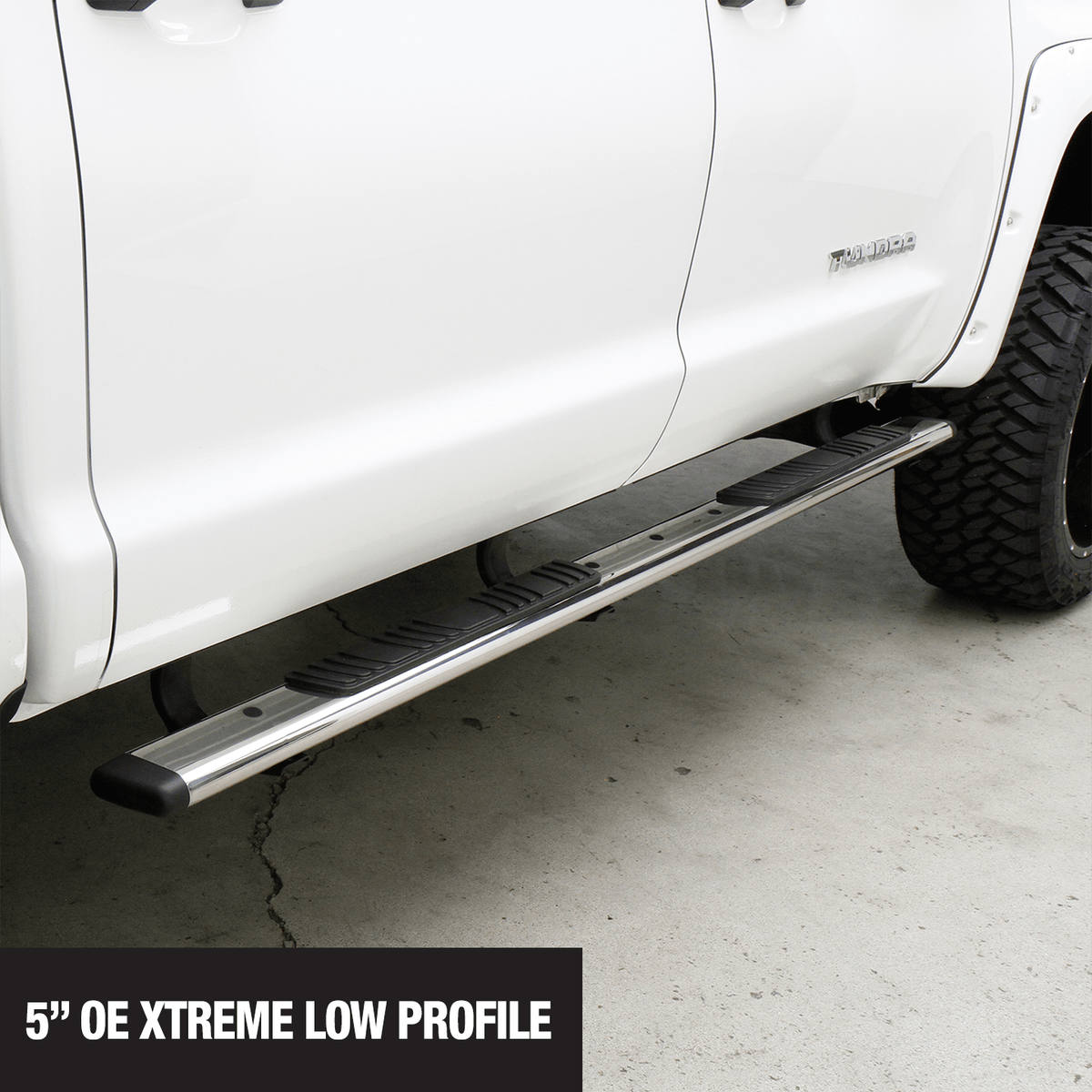 Go Rhino 5" OE Xtreme Low Profile SideSteps (5" Low profile - 80" Long - Stainless side bars) - 650080PS