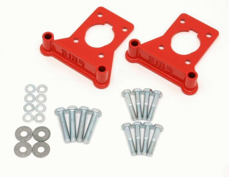BMR BCB001R Red C5 Brake Conversion Caliper Bracket, Front 4th Gen F-Body 1993 - 2002 Chevrolet Camaro, Pontiac Firebird