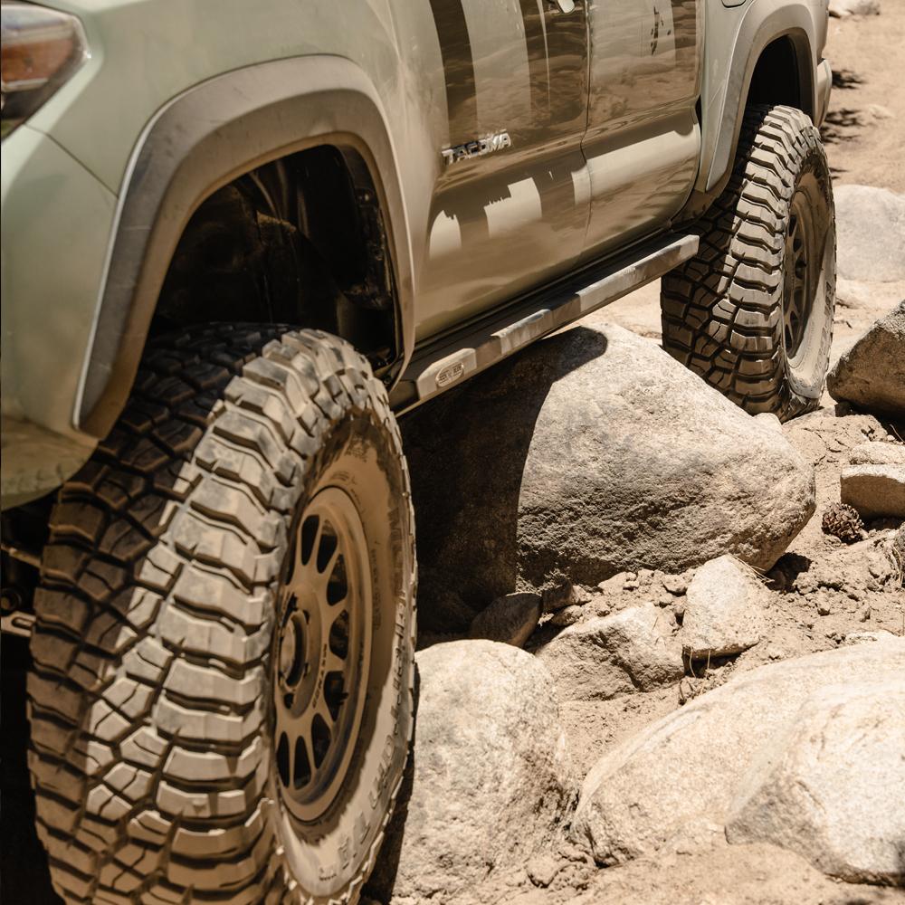 Rock Slide Engineering Tacoma Rock Sliders For 05-23 Toyota Tacoma Standard Bed Black Powdercoat Steel (2005-2023 Tundra, Tacoma) - BD-SL-100-TACO