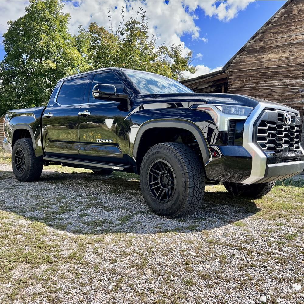 Rock Slide Engineering Tundra Rock Sliders For 22-24 Toyota Tundra Black Powdercoat Steel (2022-2024 Tundra) - BD-SL-100-TUN