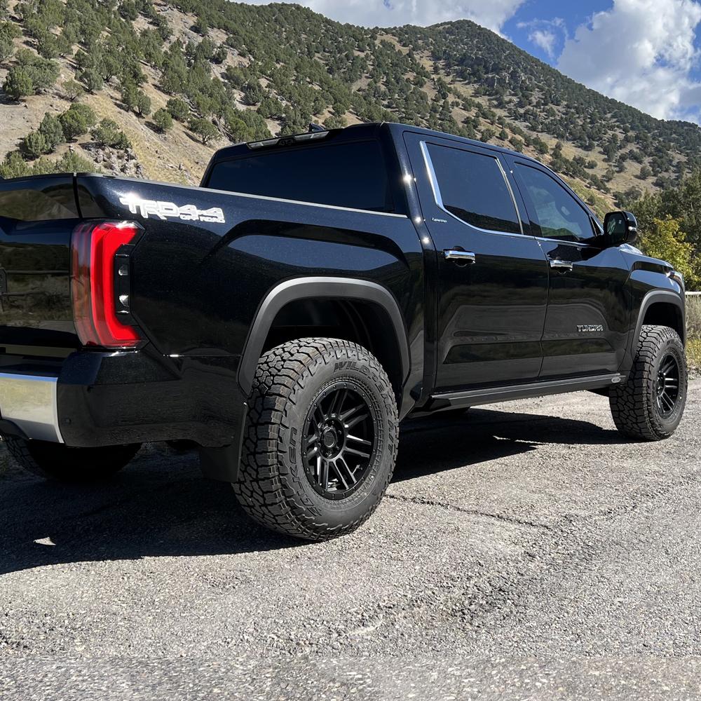 Rock Slide Engineering Tundra Rock Sliders For 22-24 Toyota Tundra Black Powdercoat Steel (2022-2024 Tundra) - BD-SL-100-TUN