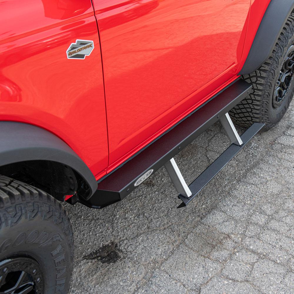 Rock Slide Engineering Bronco Side Step Sliders For 21-Pres Bronco 2 Door Models Passenger Side Sub Part (2022-2025 Bronco) - BD-SS-300-BR2P
