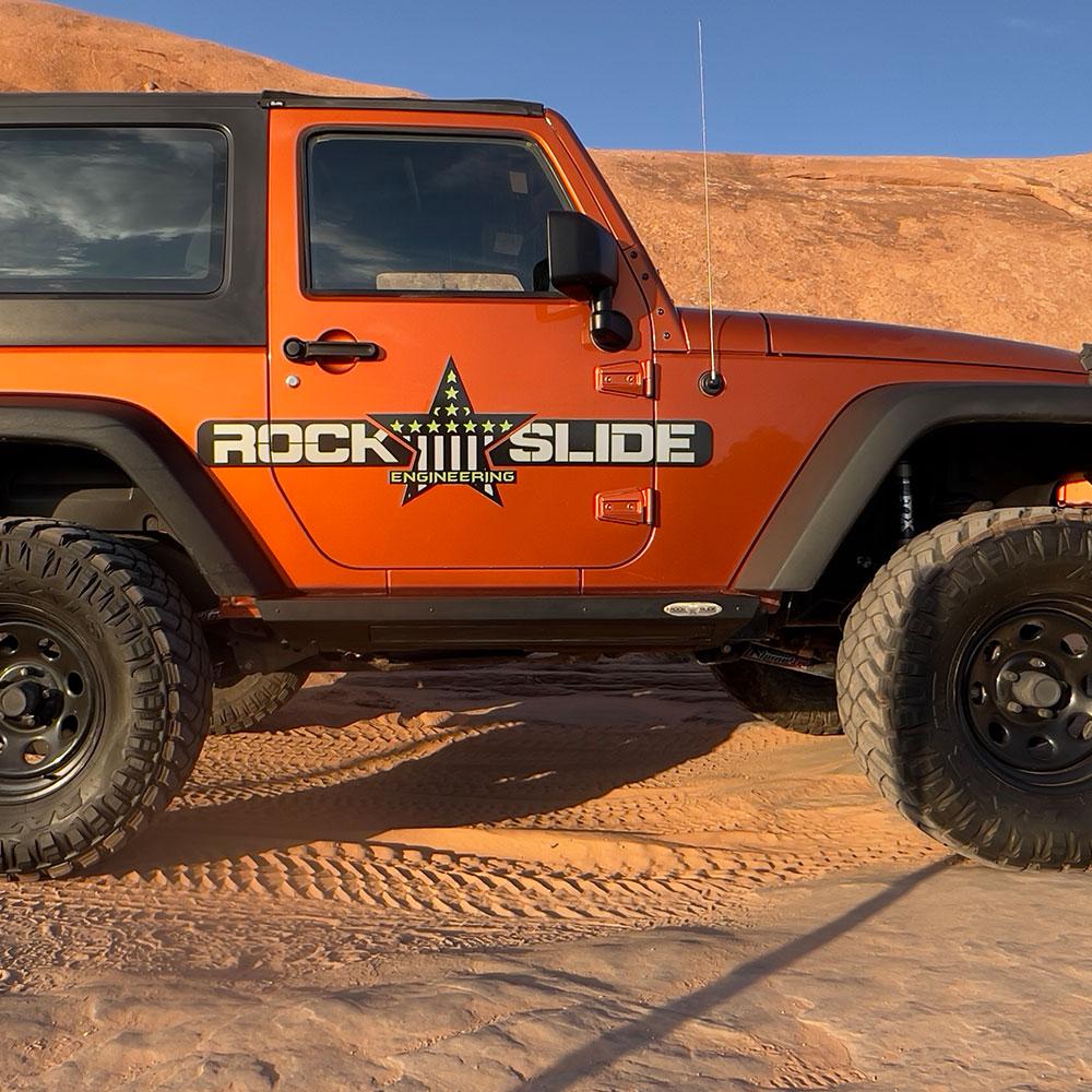 Rock Slide Engineering Jeep JK Side Step Sliders For 07-18 Wrangler JK 2 Door Models Passenger Side Sub Part (2007-2018 Wrangler, Wrangler JK) - BD-SS-300-JK2P