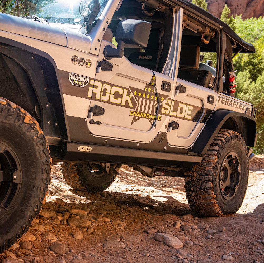 Rock Slide Engineering Jeep JK Side Step Slider Set For 07-18 Wrangler JK 4 Door Models Set (2007-2018 Wrangler, Wrangler JK) - BD-SS-300-JK4