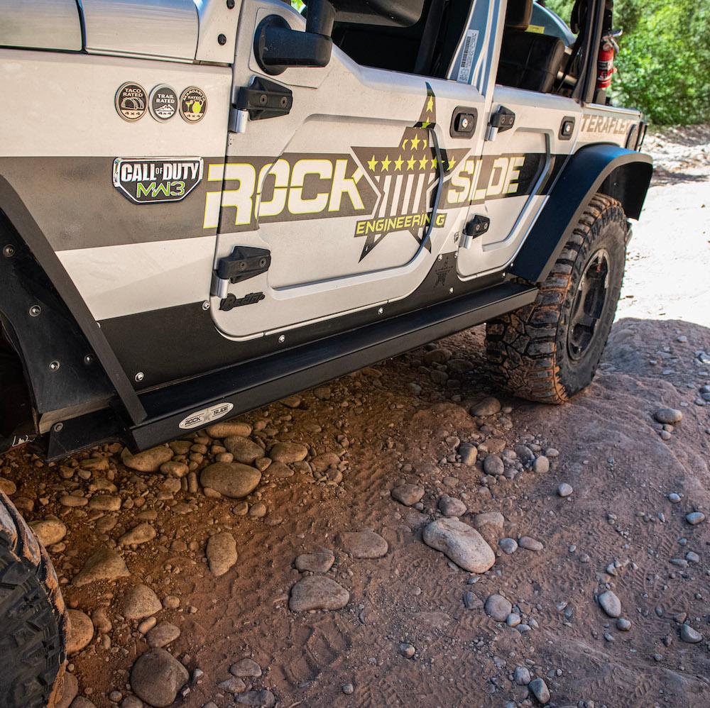 Rock Slide Engineering Jeep JK Side Step Slider Set For 07-18 Wrangler JK 4 Door Models Set (2007-2018 Wrangler, Wrangler JK) - BD-SS-300-JK4