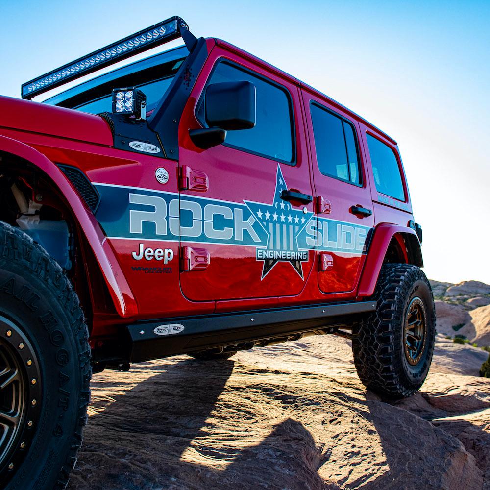 Rock Slide Engineering Jeep JL Side Step Sliders For 18-23 Wrangler JL 4 Door Models Set (2018-2023 Wrangler) - BD-SS-300-JL4