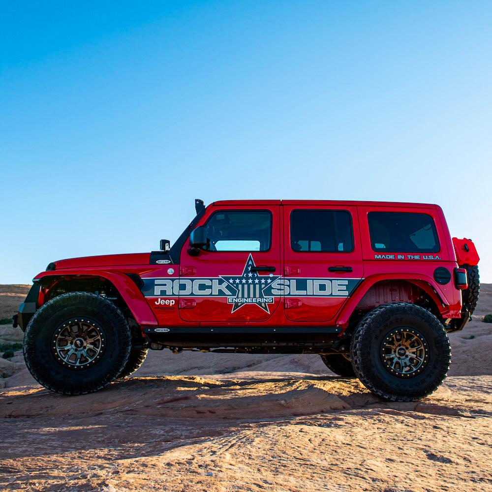 Rock Slide Engineering Jeep JL Side Step Sliders For 18-23 Wrangler JL 4 Door Models Set (2018-2023 Wrangler) - BD-SS-300-JL4