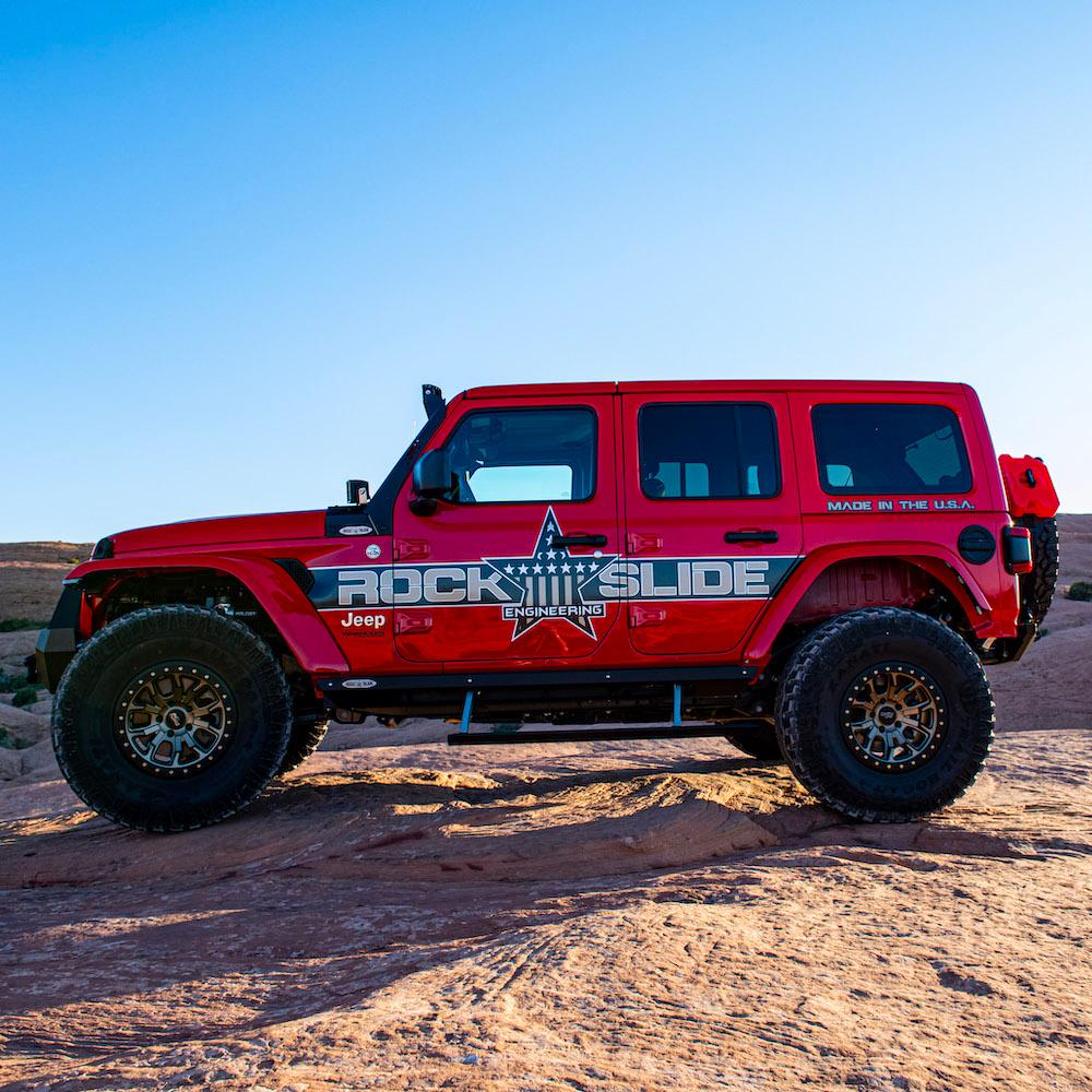 Rock Slide Engineering Jeep JL Side Step Sliders For 18-23 Wrangler JL 4 Door Models Set (2018-2023 Wrangler) - BD-SS-300-JL4