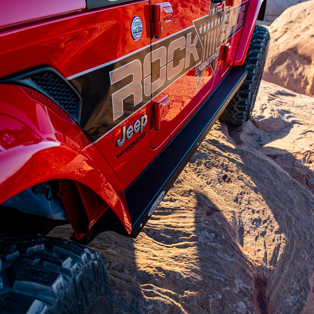 Rock Slide Engineering Jeep JL Side Step Sliders For 18-23 Wrangler JL 4 Door Models Set (2018-2023 Wrangler) - BD-SS-300-JL4