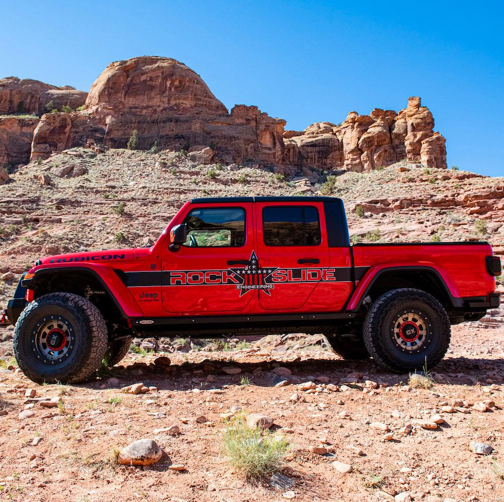 Rock Slide Engineering JT Gladiator Side Step Sliders For 24-25 Jeep Gladiator Set (2023 Gladiator) - BD-SS-301-JT4