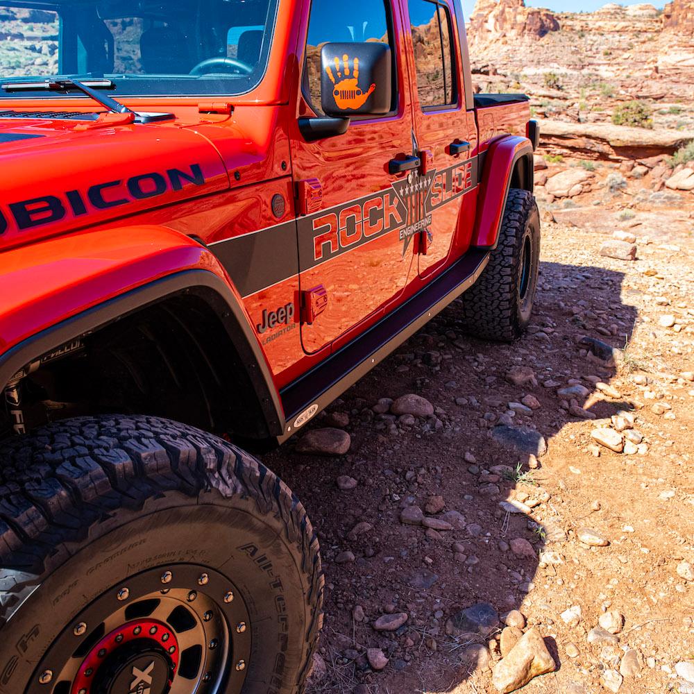 Rock Slide Engineering JT Gladiator Side Step Sliders For 24-25 Jeep Gladiator Set (2023 Gladiator) - BD-SS-301-JT4