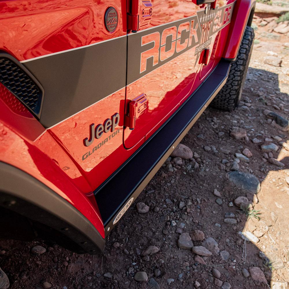 Rock Slide Engineering JT Gladiator Side Step Sliders For 24-25 Jeep Gladiator Set (2023 Gladiator) - BD-SS-301-JT4