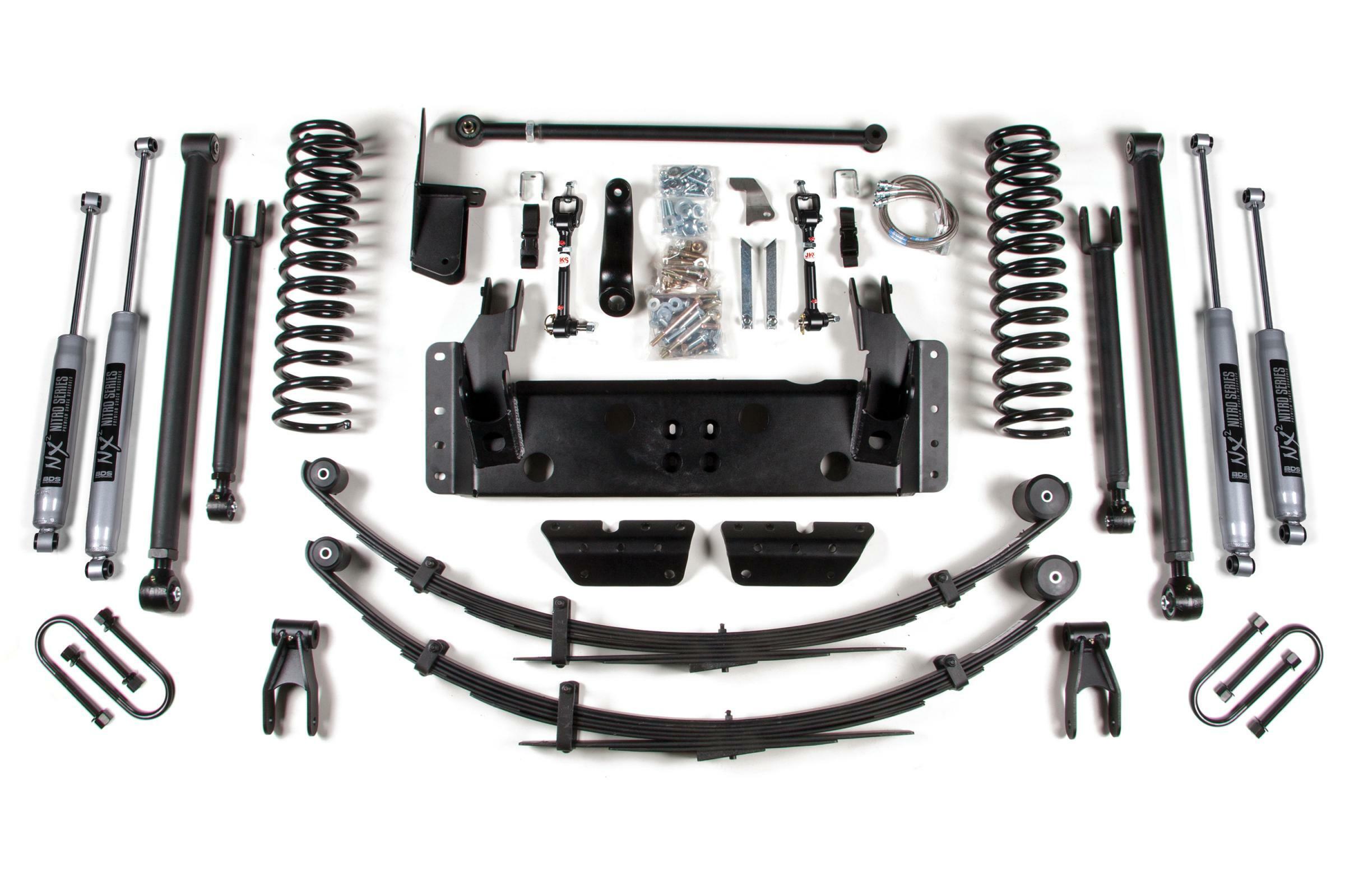 BDS Suspension 6.5 Inch Lift Kit Long Arm Jeep Cherokee XJ 84-01 Dana 35 NX2 Nitro Shocks (1997-2001 Cherokee) - BDS1441H