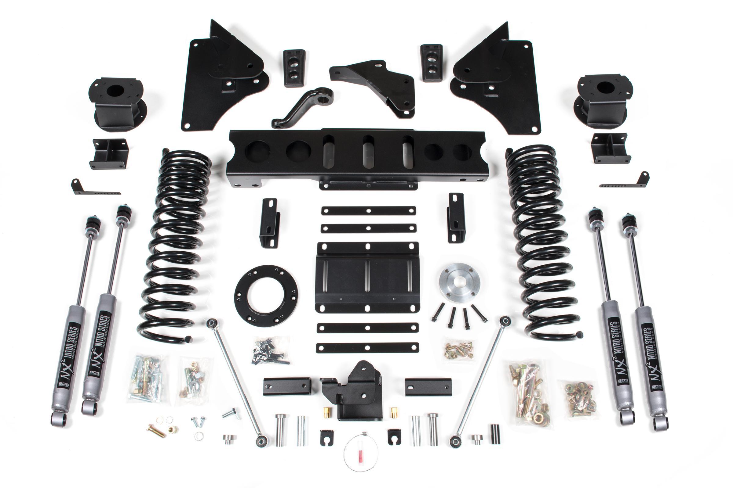 BDS Suspension 5.5 Inch Lift Kit w/ 4-Link Ram 2500 w/ Rear Air Ride 14-18 4WD Gas NX2 Nitro Shocks (2014-2018 2500) - BDS1629H