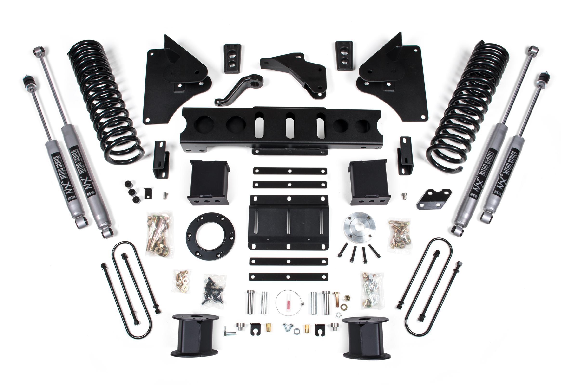 BDS Suspension 6 Inch Lift Kit Ram 3500 w/ Rear Air Ride 13-18 4WD Diesel 6 Bolt Indexing Ring Fox 2.0 Performance Shocks (2013-2018 3500) - BDS1647FS