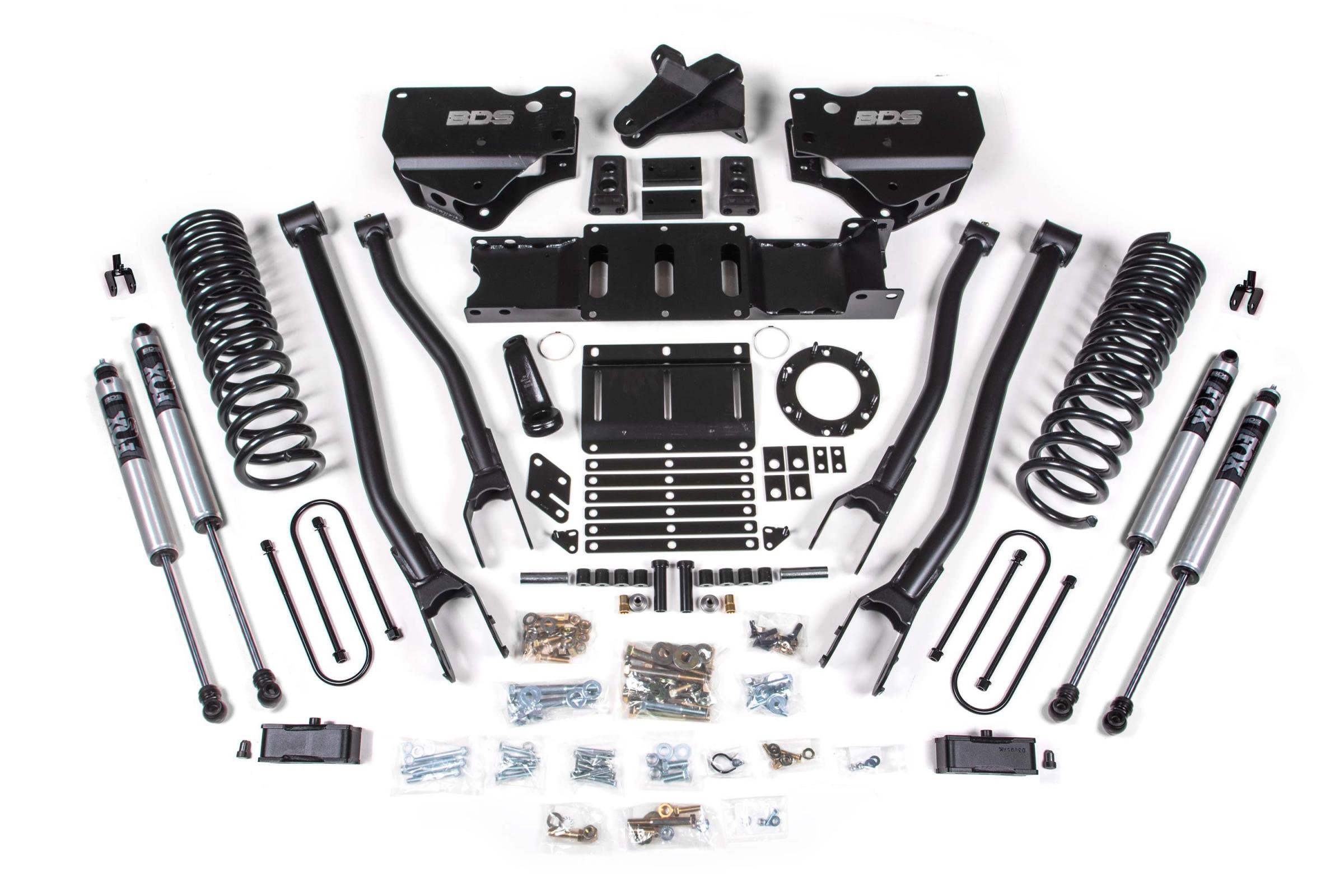 BDS Suspension 4 Inch Lift Kit w/ 4-Link Ram 3500 19-23 4WD Gas With Factory Rear Overload Leaf NX2 Nitro - BDS1679H
