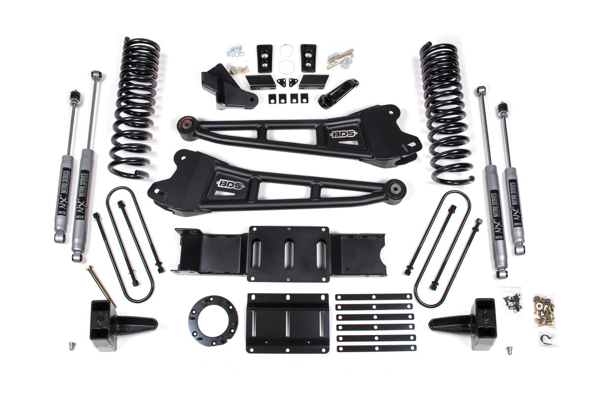 BDS Suspension 6 Inch Lift Kit w/ Radius Arm Ram 3500 19-24 4WD Diesel Without Factory Rear Overload Leaf 8 Bolt Fox 2.5 Performance Elite Shocks (2019-2024 3500) - BDS1684FPE