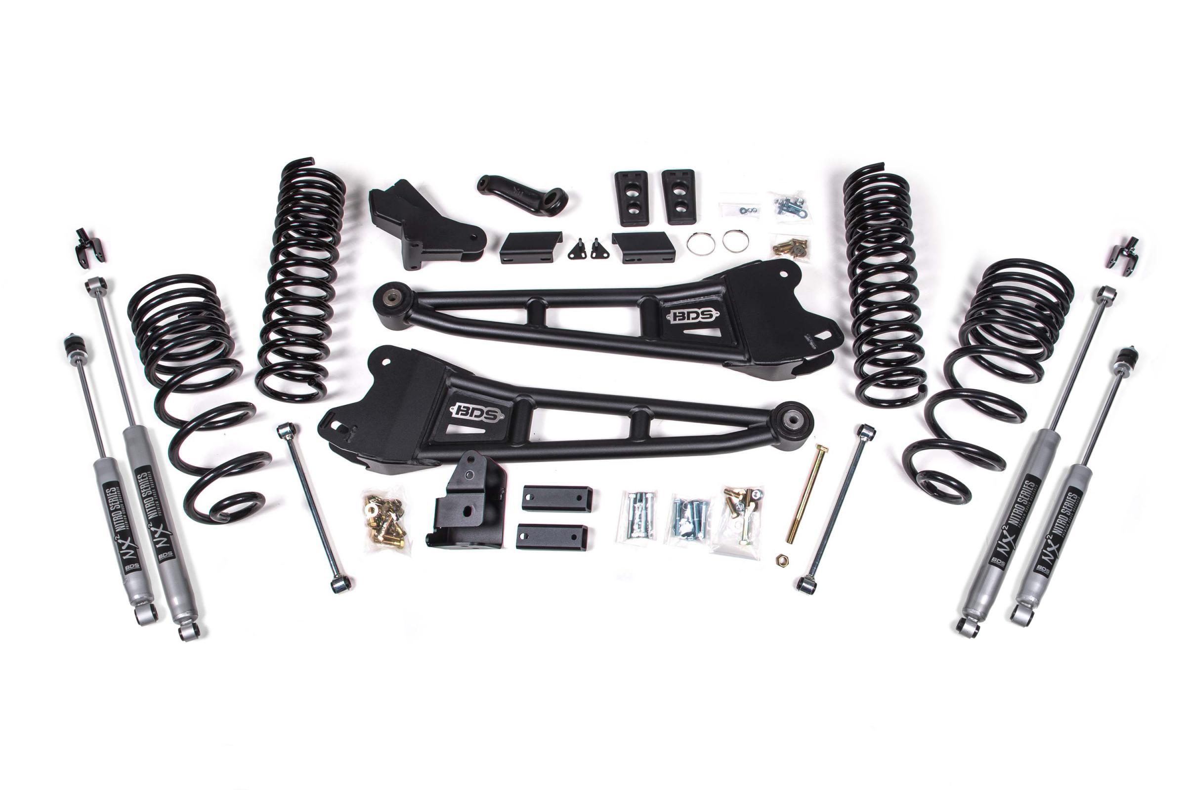 BDS Suspension 4 Inch Lift Kit w/ Radius Arm Ram 2500 14-18 4WD Gas NX2 Nitro Shocks (2014-2018 2500) - BDS1763H