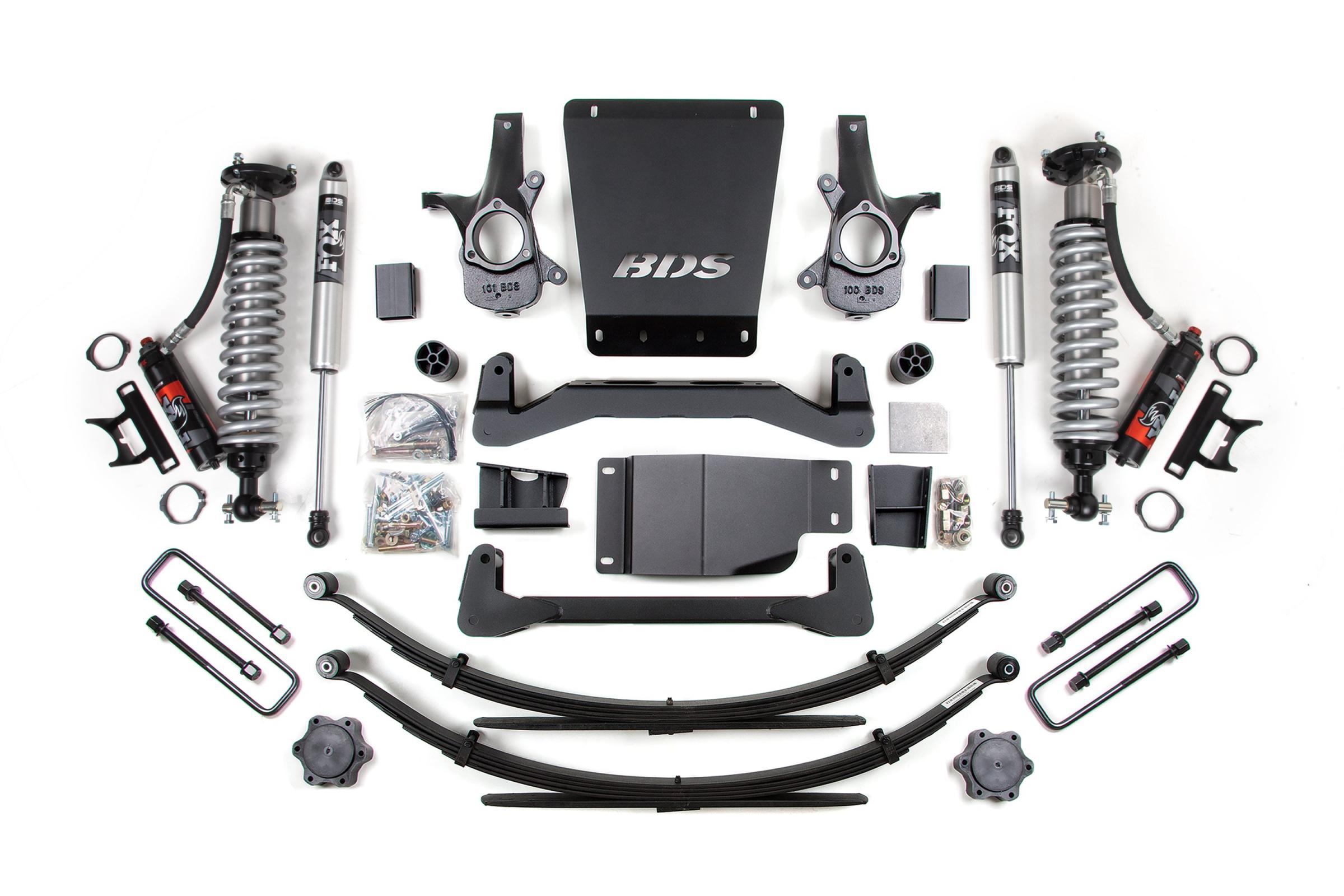 BDS Suspension 2007-2013 GM 1500 4wd 6 Inch Suspension Lift Kit 5.5 Inch Rear Block/AAL 2.5 PES C/O Front 2.0 IFP PS Rear BDS Supsension - BDS177PSS