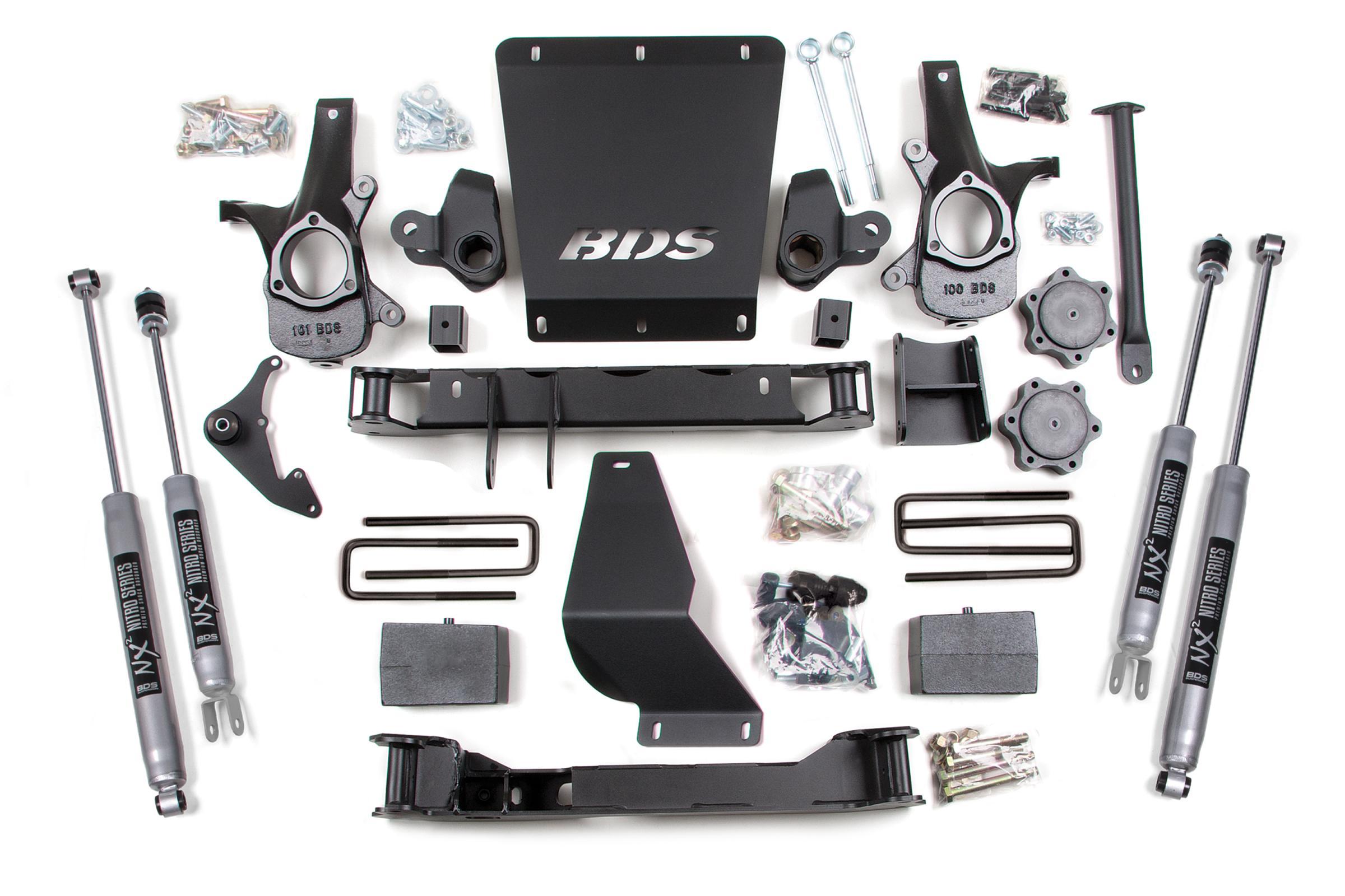 BDS Suspension 6 Inch Lift Kit Silverado/Sierra 1500 99-06 4WD Block and Add A Leaf Fox 2.0 Performance Shocks (1999-2006 Silverado 1500, Sierra 1500) - BDS179FS