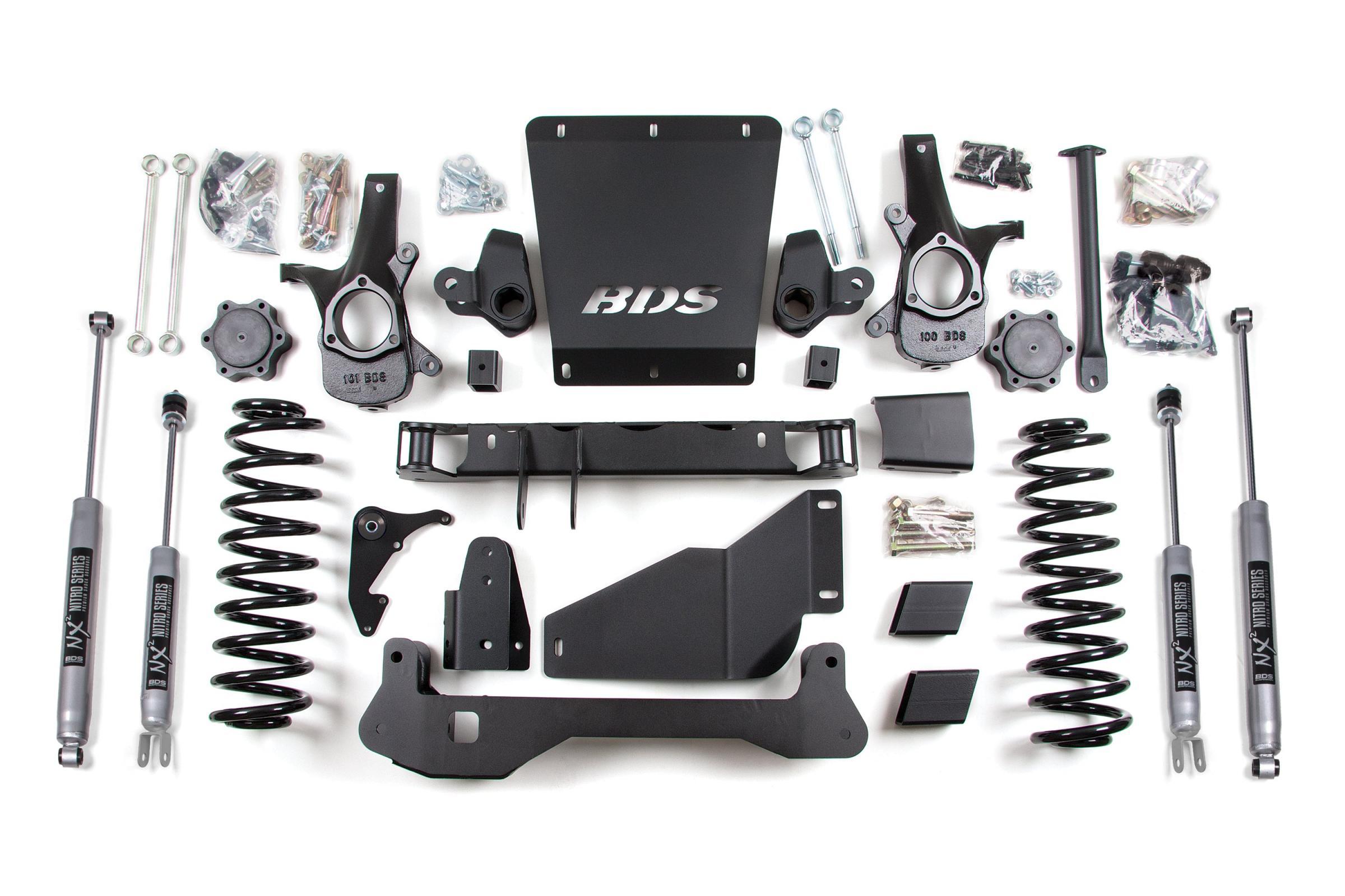 BDS Suspension 6 Inch Lift Kit Chevy/GMC Avalanche Surburban Tahoe or Yukon 1500 00-06 4WD NX2 Nitro - BDS183H
