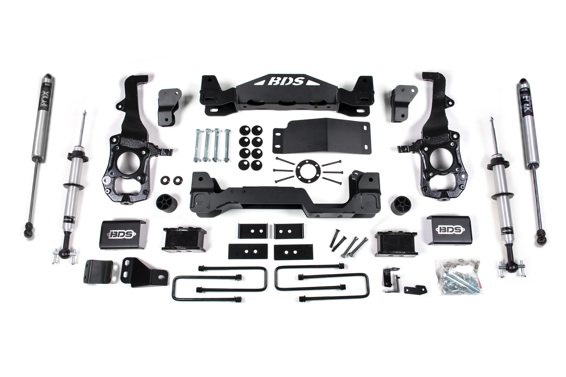 BDS Suspension 4 Inch Lift Kit FOX 2.0 Strut Ford F150 21-24 4WD 1 Inch Block Fox 2.0 Performance Shocks (2021-2025 F-150) - BDS1902FSR