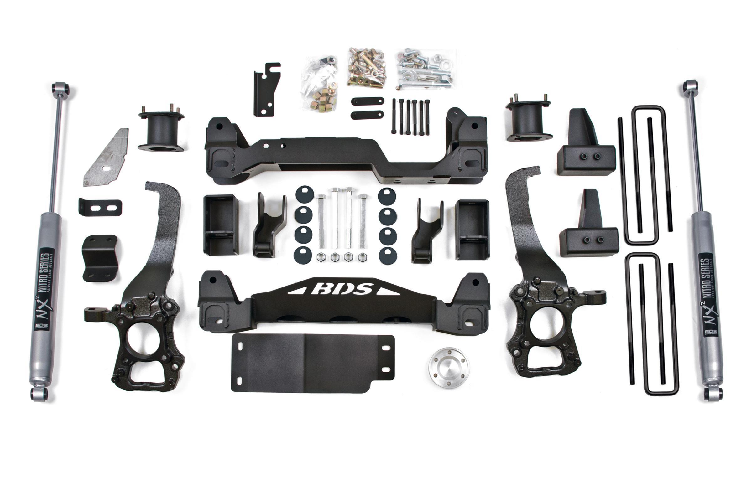 BDS Suspension 4 Inch Lift Kit Ford F150 2014 4WD 2 Inch Block Kit Fox 2.0 Performance Shocks (2014 F-150) - BDS1920FS